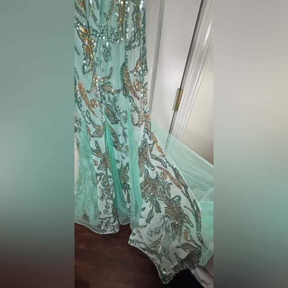 NEW NWOT FAERIESTY SZ S MINT GREEN Sleeveless Mermaid Dress #FSWD1101 - Picture 6 of 9